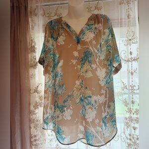 Sheer Worthington Dress Blouse